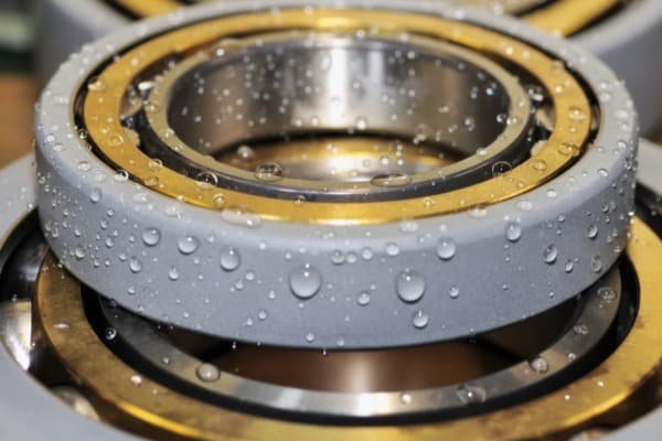 Moisture penetration into porous ceramic coatings reducing insulation resistance in bearings