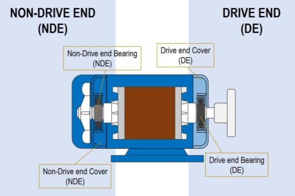 The picture shows the driving end and the non-driving end of the motor.