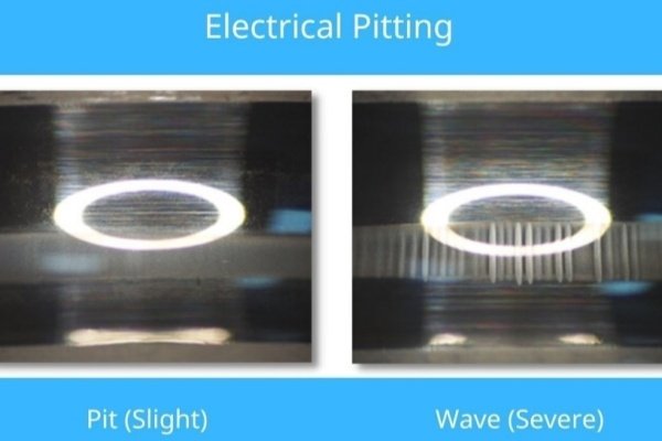 What Is Electrical Pitting in Bearings? How to Identify It Magnified view of a bearing raceway showing small crater-like depressions characteristic of early-stage electrical pitting.