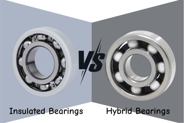 Comparison of hybrid bearings and insulated bearings used for electrical protection in electric motors